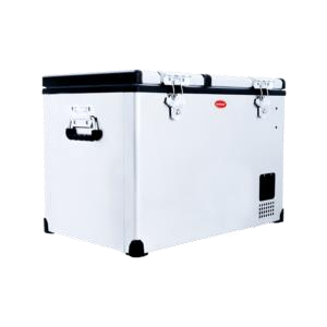 SMDZ-CL56D 56L Dual Compartment Portable Fridge/Freezer  AC/DC – Stainless Steel