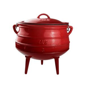 Pot Red Enamel No 3